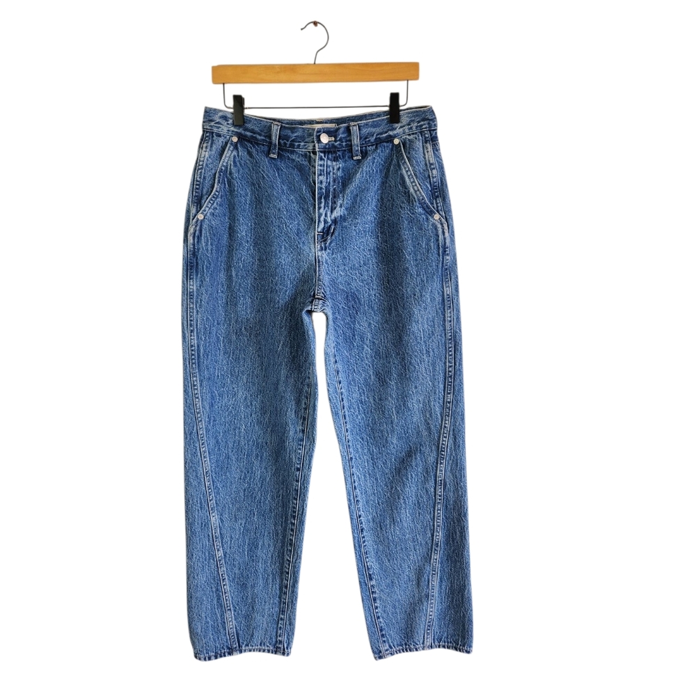 Madewell | Pieced Barrel-Leg Jeans - Picture 4 of 16